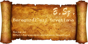 Beregszászi Szvetlana névjegykártya